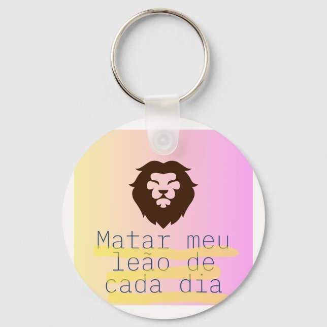 Keeping one lion a day keychain (Front)