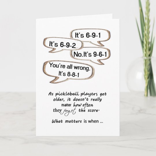 Keeping Score Pickleball Birthday Card