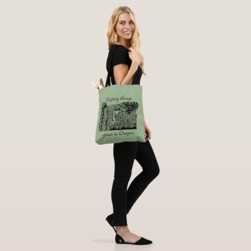 Keeping things green in Oregon tote bag