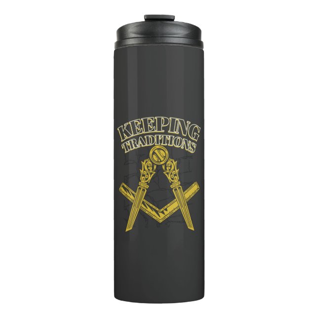 Keeping Tradition Square and Compass Thermal Tumbler (Front)