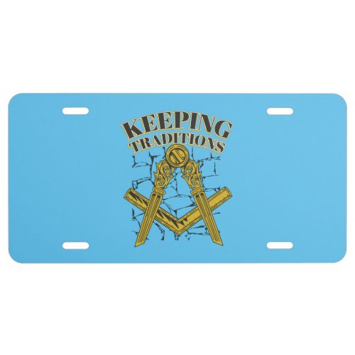 Keeping Traditions Masonic License Plate