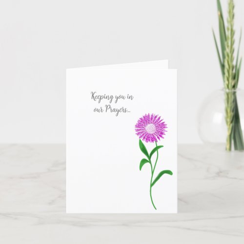 Keeping you in our Prayers Cancer Get Well Card