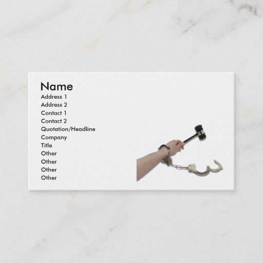 Customizable KeepingUpLaw073110, Name, Address 1, Address 2,... Business Cards