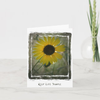 KeepLifeSimple Sunflower Card