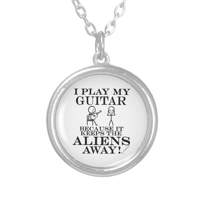 Keeps Aliens Away Guitar Pendants