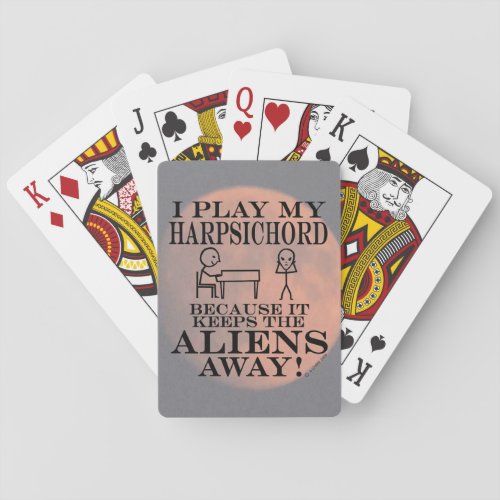 Keeps Aliens Away Harpsichord Playing Cards