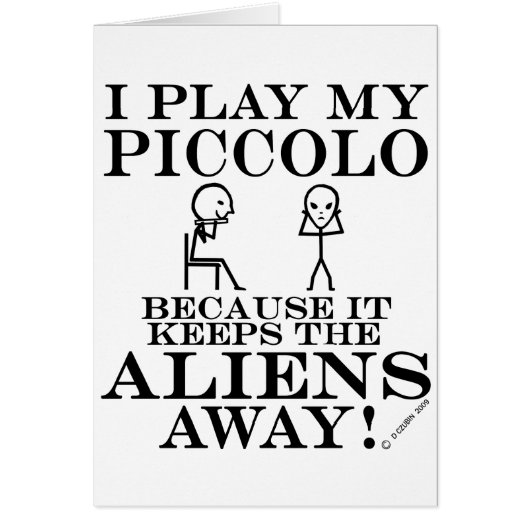 Keeps Aliens Away Piccolo Cards (Front)