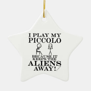 Keeps Aliens Away Piccolo Ceramic Ornament