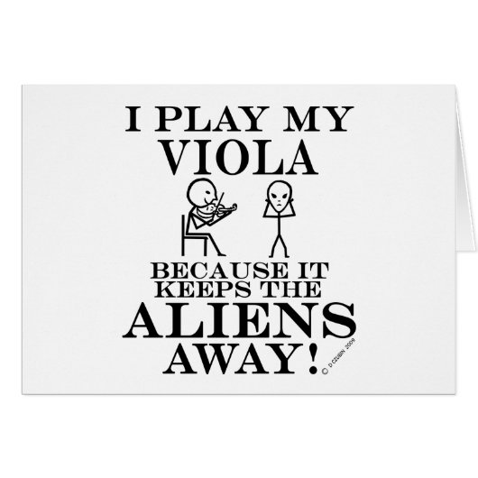 Keeps Aliens Away Viola Cards (Front Horizontal)