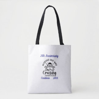Keepsake 25Th Anniversary Couples Personalize Tote Bag
