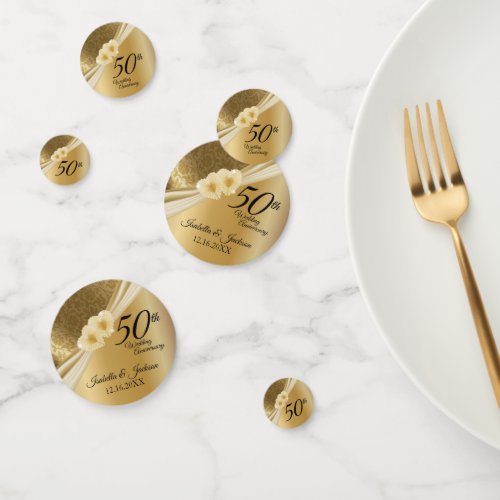 Keepsake 50th  Gold Wedding Anniversary Confetti