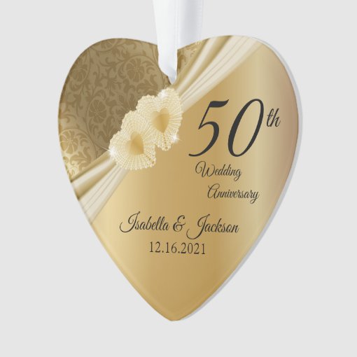 Keepsake 50th Gold Wedding Anniversary Ornament Zazzle