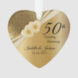 Keepsake 50th &#128158; Gold Wedding Anniversary Ornament at Zazzle