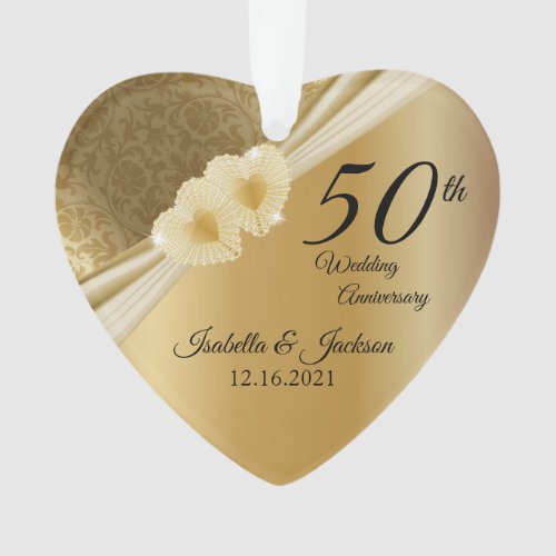 Keepsake 50th 💞 Gold Wedding Anniversary Ornament