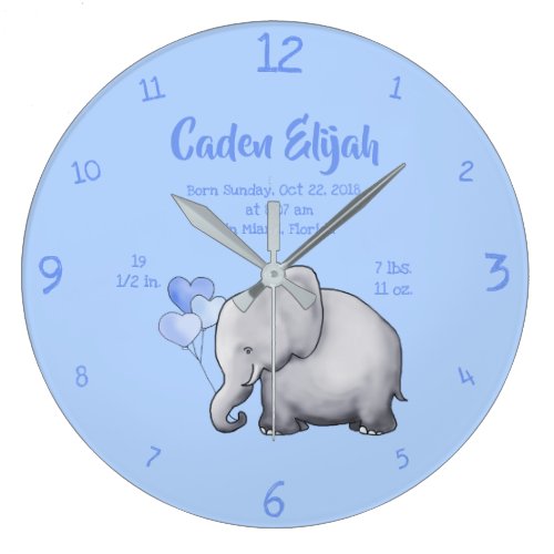 Keepsake Baby Birth Stats Nursery Clock