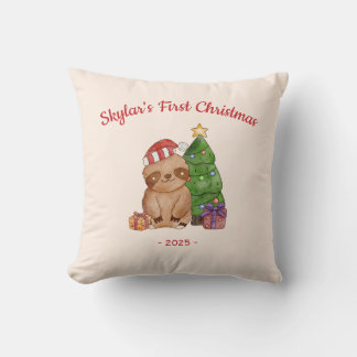 Keepsake Baby's First Christmas Throw Pillow