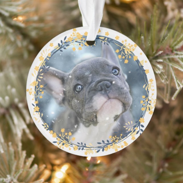 Keepsake Baby's or Pet's First Hanukkah Photo Ornament (Tree)