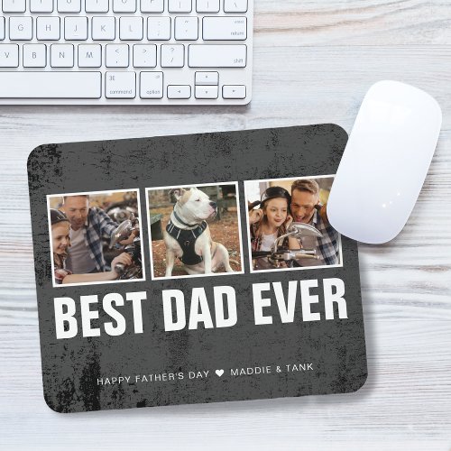 Keepsake Best Dad Ever Fathers Day Photo Collage Mouse Pad