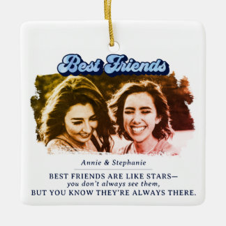 Keepsake Best Friends Photo Ceramic Ornament