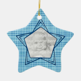 Keepsake Blue Baby's First Christmas Ornament