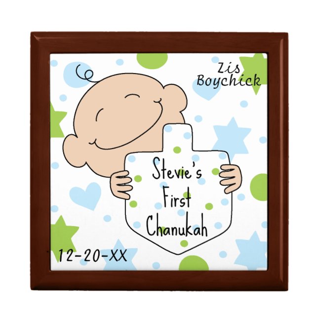 Keepsake Box Hanukkah Boychick (Front)