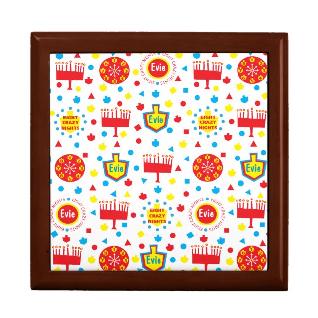 Keepsake Box Hanukkah COLORFUL 8 CRAZY NIGHTS (Front)