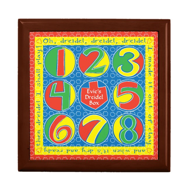 Keepsake Box Hanukkah Play Dreidel (Front)