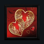 Keepsake Box/Hearts Gift Box<br><div class="desc">Keepsake Box/Hearts Size Large 7.125" Square w/6" Tile Display your favorite images on a vibrant tile inlaid into the lid of this beautiful jewelry box. Made of lacquered wood, the jewelry box comes in Golden Oak, Ebony Black, Emerald Green, and Red Mahogany. Soft felt protects your jewelry and collectibles. Box...</div>