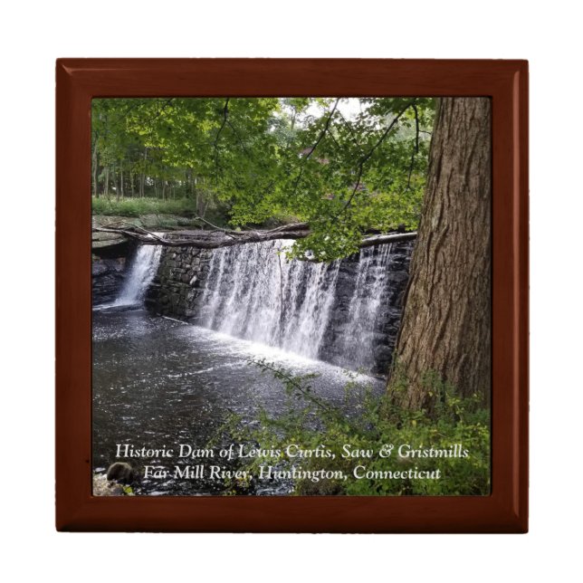 Keepsake Box: Historic Huntington Dam & Waterfall Gift Box (Front)