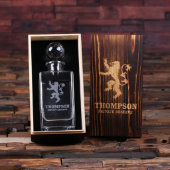 Keepsake Box & Lion Emblem Whiskey Decanter (Inside)