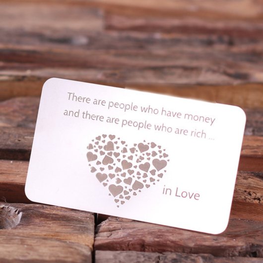 Keepsake Box: Metal Card & Brown Men's Wallet (Front)