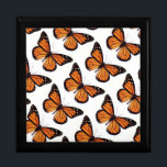 Keepsake Box/Monarch Butterflies Gift Box<br><div class="desc">Keepsake Box/Monarch Butterflies Size Large 7.125" Square w/6" Tile Display your favorite images on a vibrant tile inlaid into the lid of this beautiful jewelry box. Made of lacquered wood, the jewelry box comes in Golden Oak, Ebony Black, Emerald Green, and Red Mahogany. Soft felt protects your jewelry and collectibles....</div>