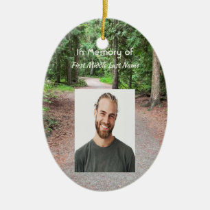 Keepsake Christian Trail Path Walk Hike Forest Ceramic Ornament