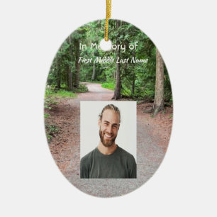 Keepsake Christian Trail Path Walk Hike Forest Ceramic Ornament