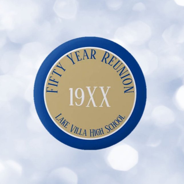 Keepsake! Custom 50th class reunion button (Creator Uploaded)