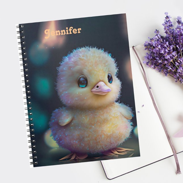 Keepsake Cute Personalized Whimsical yellow duck Notebook (Creator Uploaded)