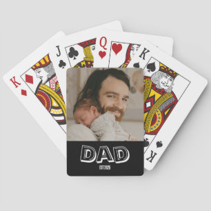 Keepsake Dad Est Photo Gift Father Poker Cards