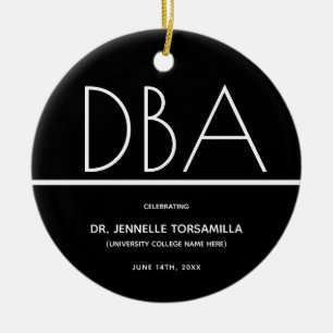 Keepsake DBA degree Graduation Ceramic Ornament
