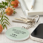 Keepsake Dog Sympathy Saying Pet Photo Keychain<br><div class="desc">A modern design keychain featuring saying for a loss of your pet dog "once by my side,  forever in my heart" with heart and paw print. Add your favorite photo on the other side. This is a true keepsake.</div>