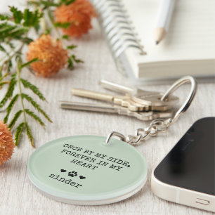 Keepsake Dog Sympathy Saying Pet Photo Keychain