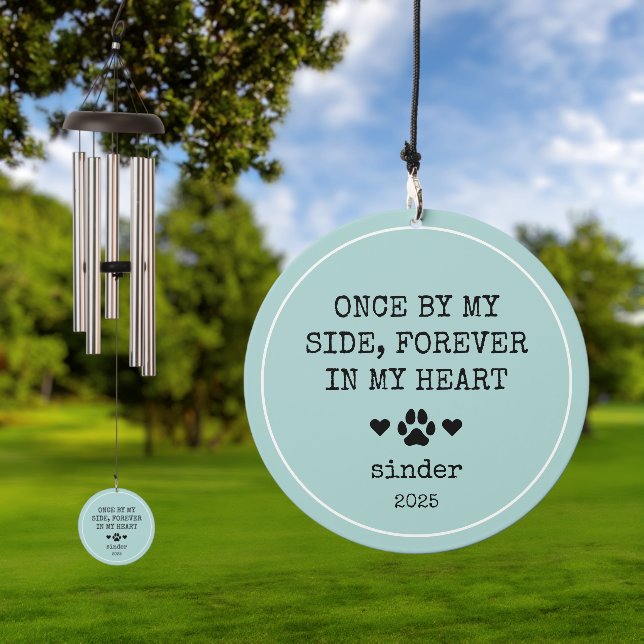 Keepsake Dog Sympathy Saying Pet Photo Wind Chime (Outdoor)