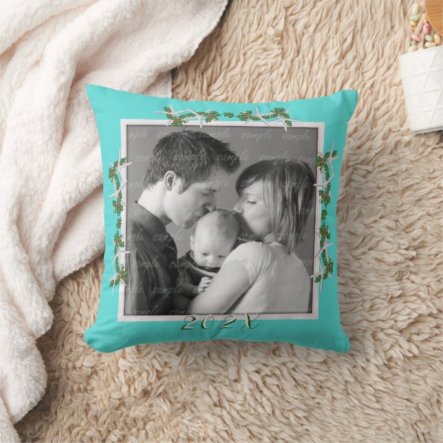 Keepsake Family New Baby Newlyweds Photo Throw Pillow (Blanket)