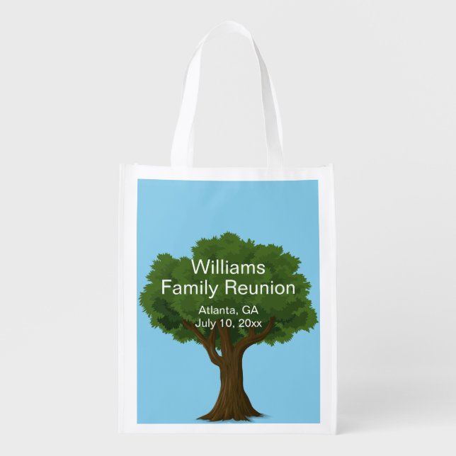 Keepsake Family Reunion with Tree Grocery Bag (Front)