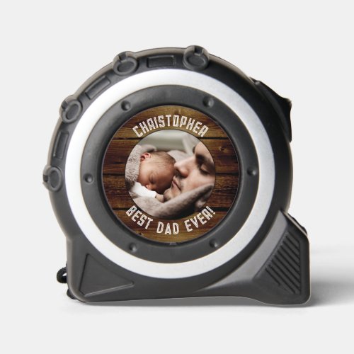 Keepsake Fathers Day Dad Text and Photo Picture Tape Measure
