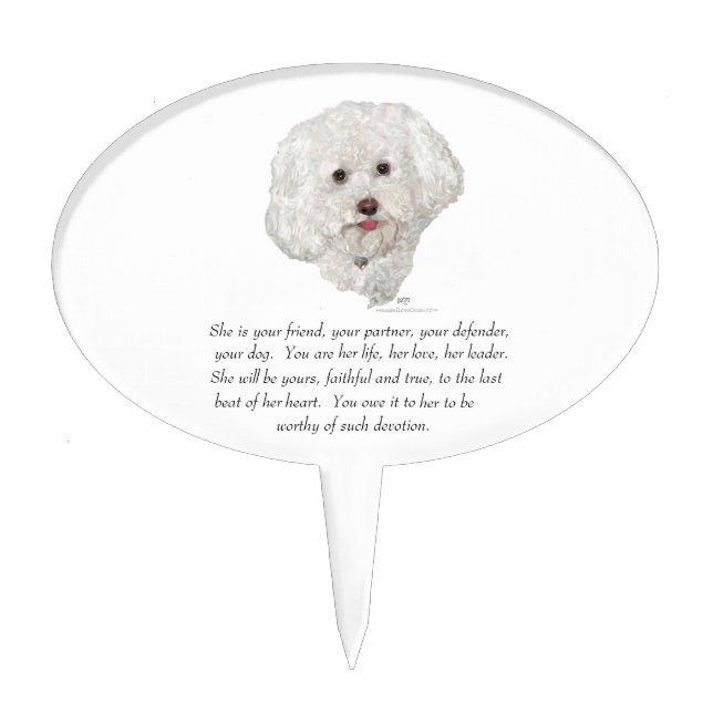Keepsake, Female Dog Cake Topper (Front)