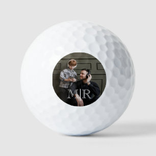 Keepsake Gift for Dad Personalized Monogram Photo Golf Balls