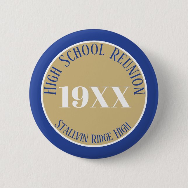 Keepsake! High School class reunion button (Front)