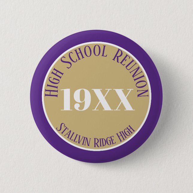 Keepsake! High School class reunion button (Front)