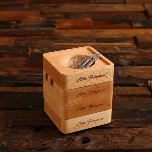 Keepsake Kraft Box with Stackable Desk Organizer (Front)