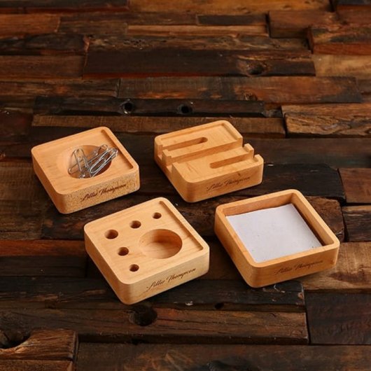 Keepsake Kraft Box with Stackable Desk Organizer (Front)